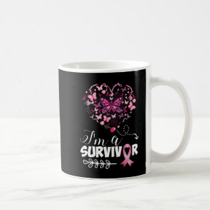 Taza De Café Concienciación sobre el cáncer de mama Mariposa ro