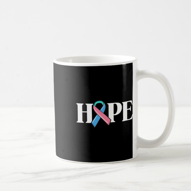 Taza De Café Concienciación sobre el cáncer esposa esperanza so (Derecha)