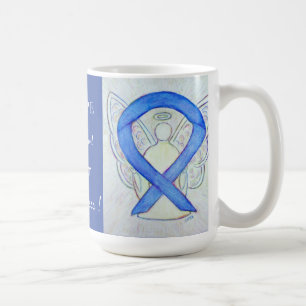 Taza De Café Concienciación sobre el cáncer Violet Ribbon Angel