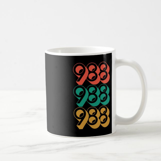 Taza De Café Concienciación sobre el suicidio - 988 - Prevenció (Derecha)