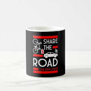 Taza De Café Concienciación sobre la seguridad vial en las bici