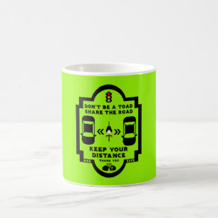 Taza De Café Concienciación sobre la seguridad vial en las bici