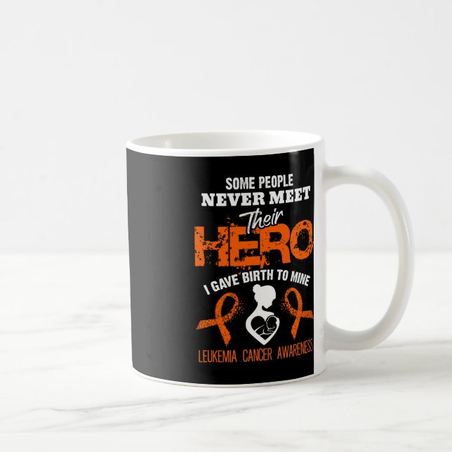 Taza De Café Concienciación sobre leucemia Conoce a mi Héroe (Derecha)