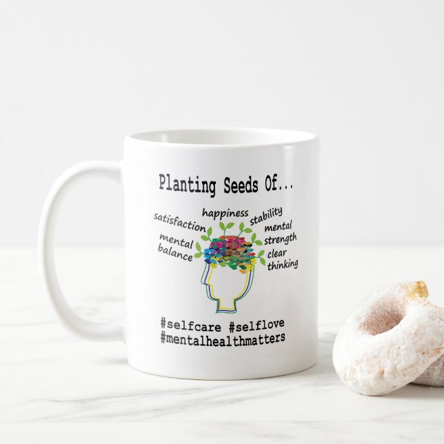 Taza De Café Concienciación sobre salud mental (Con donut)