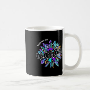 Taza De Café Concienciación suicida del guerrero del girasol le