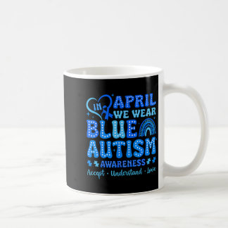 Taza De Café Concientización sobre el Autismo Arcoíris en abril