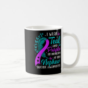 Taza De Café Concientización sobre el suicidio Llevo verde azul