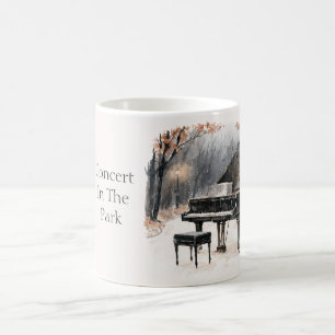 Taza De Café Concierto de piano en el parque