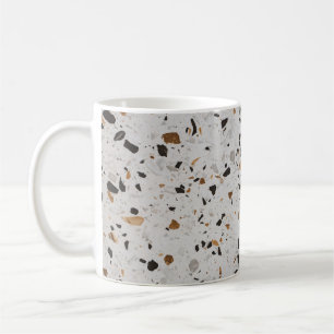 Taza De Café Concierto de Terrazzo: Diseño abstracto de época