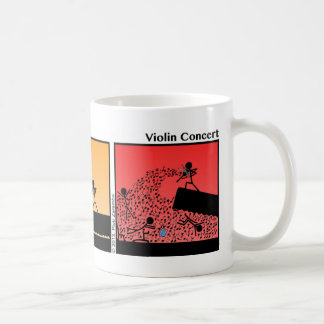 Taza De Café Concierto de violín gracioso Stickman Mug - 113