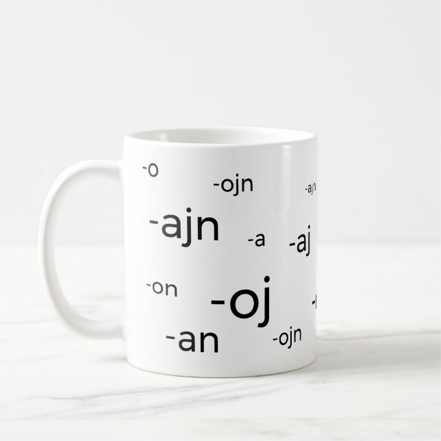 Taza De Café Conclusiones de la palabra del esperanto, (Izquierda)