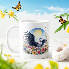 Taza De Café Cóndor de acuarela de primavera - Mug infantil