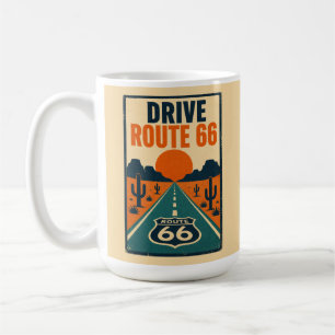 Taza De Café Conduce la ruta 66 Vintage Americana Carretera del