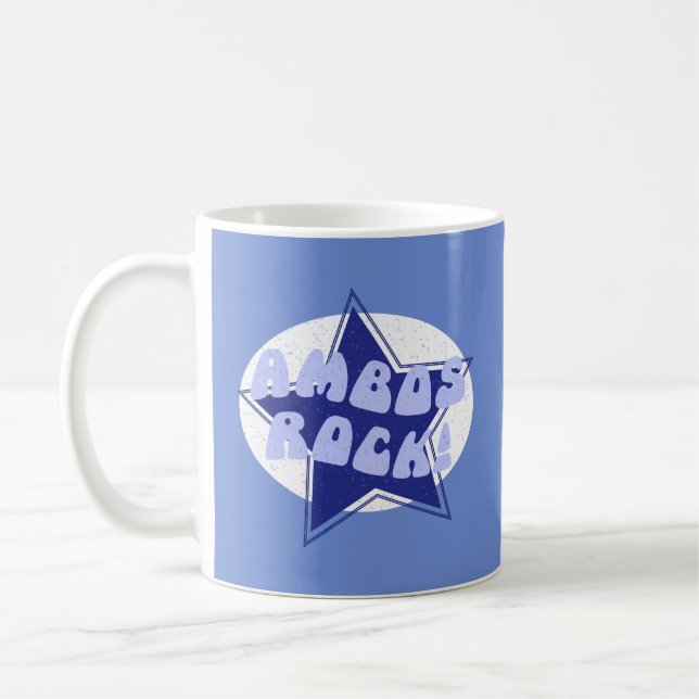 Taza De Café Conductor de ambulancia azul Ambos Rock Funny (Izquierda)