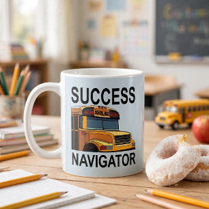Taza De Café Conductor de Autobús Escolar Success Navigator