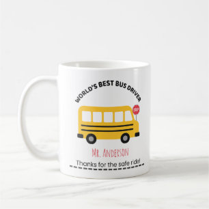 Taza De Café Conductor de Autobús Personalizado de Agradecimien