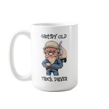 Conductor de camión viejo gruñón