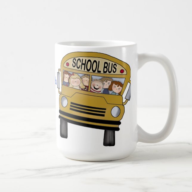 Taza De Café Conductor del autobús con el poema (Derecha)