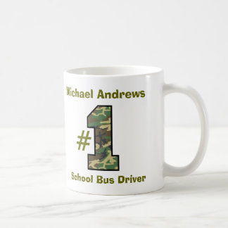 Taza De Café Conductor V37 del autobús escolar del número uno