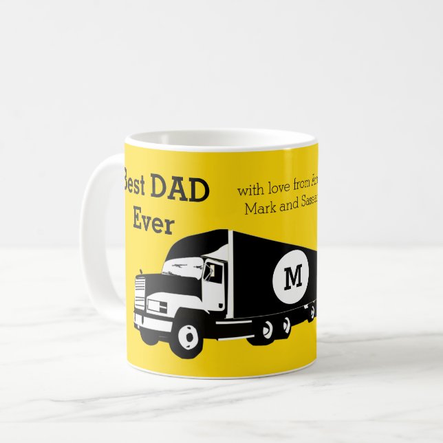 Taza De Café Conductores de camiones del Día del Padre (Anverso izquierdo)
