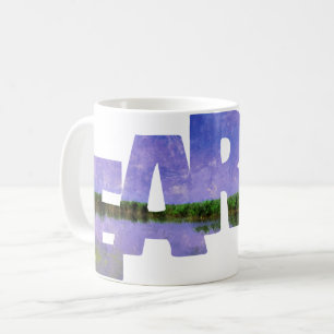 Taza De Café Conecte a tierra nuestro cielo y agua azules