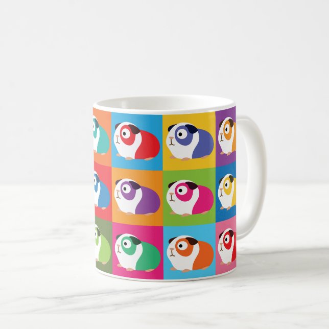 Taza De Café Conejillos de Indias del arte pop (Anverso derecho)