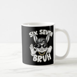Taza De Café Conejito adorable 67 divertido meme seis siete gen
