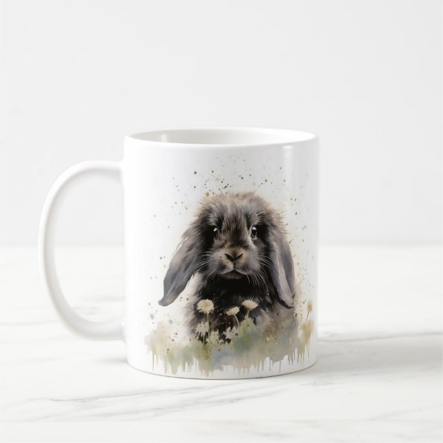 Taza De Café Conejito de Cute Lop Eared (Izquierda)