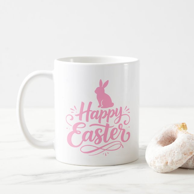 Taza De Café Conejito de Pascua  (Con donut)