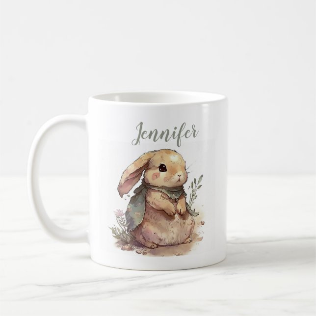 Taza De Café Conejito de Pascua adorable (Izquierda)