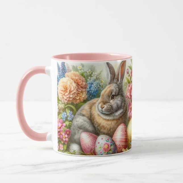 Taza de café conejito de Pascua dulce (Izquierda)