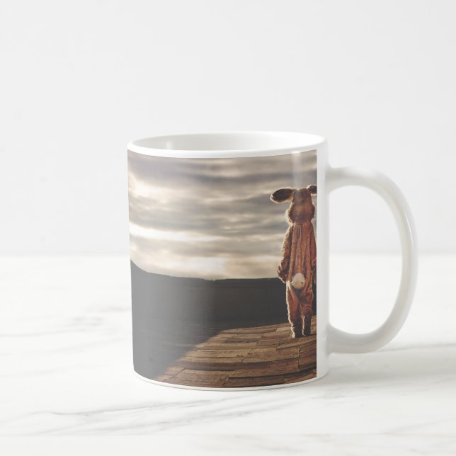 Taza De Café conejito grunge (Derecha)