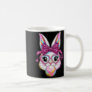 Taza De Café Conejito lindo cara de conejo leopardo coqueta gaf