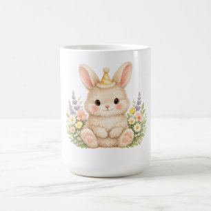 Taza De Café Conejito lindo jardín de cottage europeo