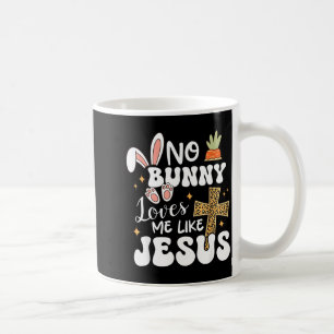 Taza De Café Conejito me ama como Jesús Pascua cristiana divert
