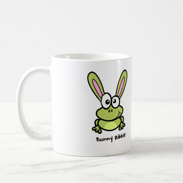 Taza De Café Conejito Ribbit - rana del conejo (Izquierda)