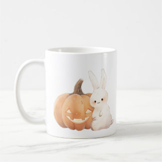 Taza De Café Conejito y Jack O' Lantern