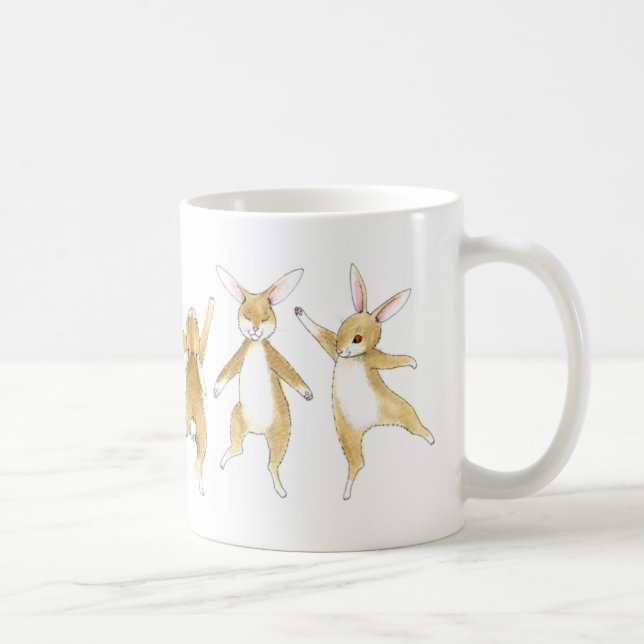 Taza De Café Conejitos de lúpulo de la danza (Derecha)