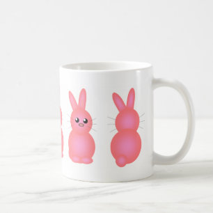 Taza De Café Conejitos de pascua rosados