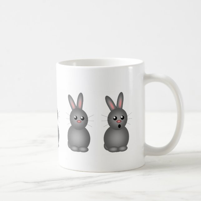 Taza De Café Conejitos grises (Derecha)