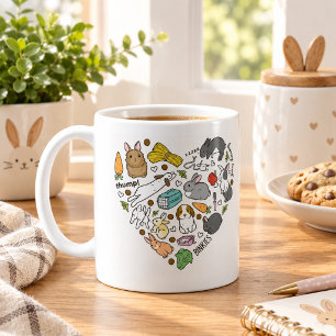 Taza De Café Conejitos Lindos Conejos reutilizables amigo Amant