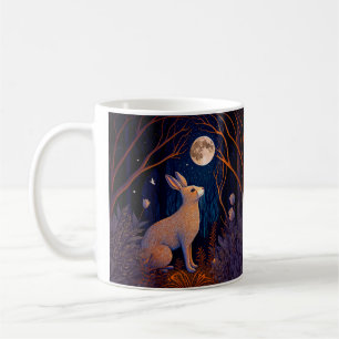 Taza De Café Conejo a la luz de la luna