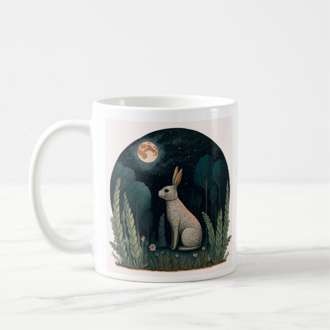 Taza De Café Conejo a la luz de la luna (Izquierda)