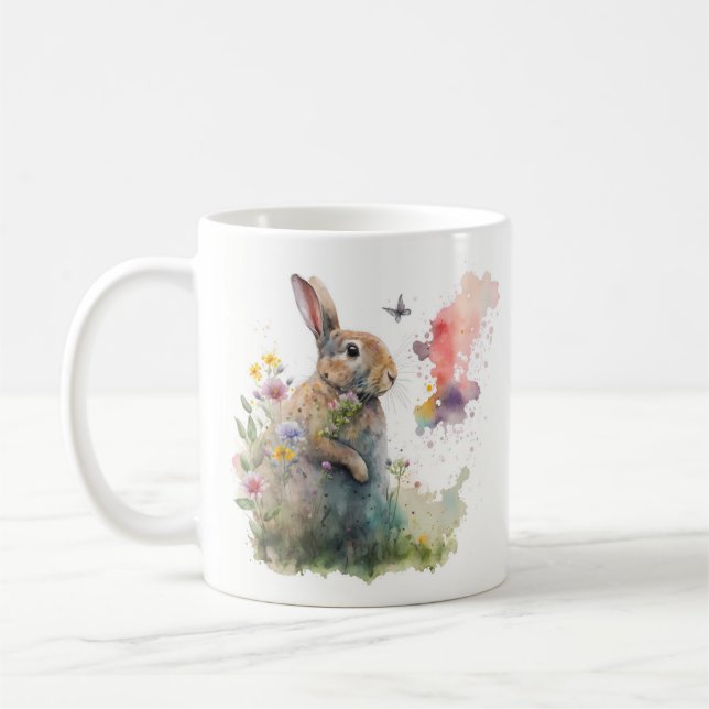 Taza De Café Conejo acuático de primavera (Izquierda)