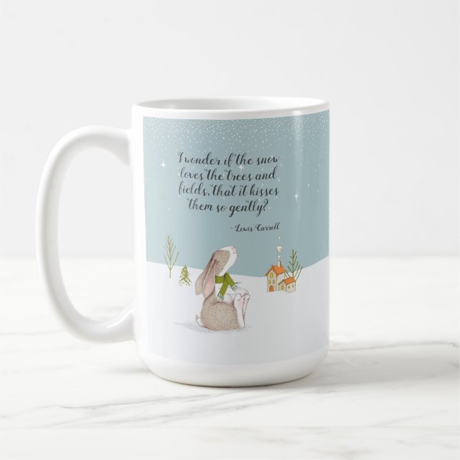 Taza De Café Conejo Adorable Invierno (Izquierda)