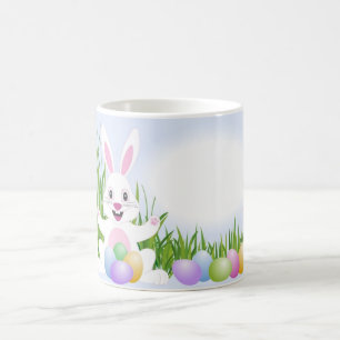 Taza De Café Conejo blanco feliz