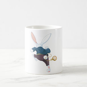 Taza De Café Conejo blanco huyendo