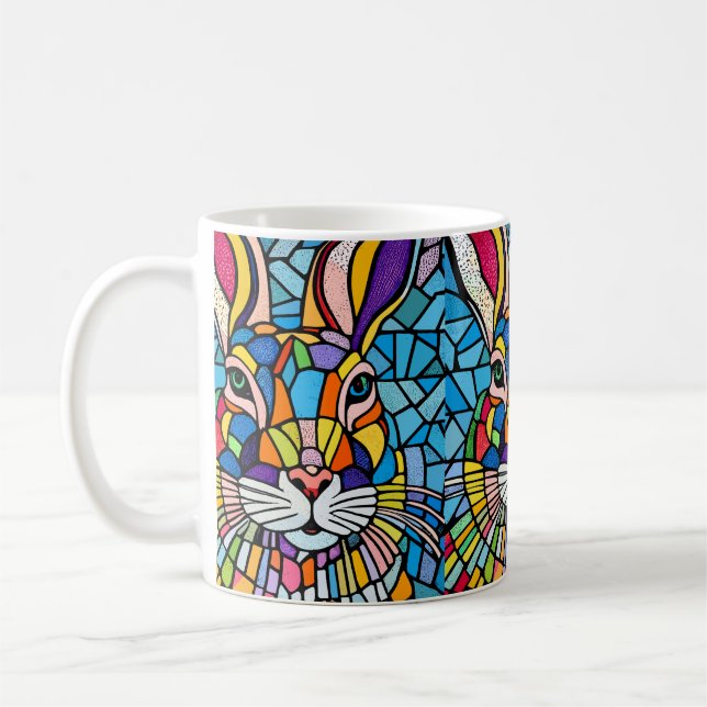 Taza De Café Conejo colorido (Izquierda)