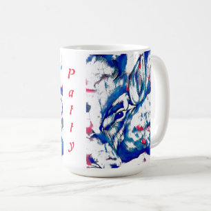 Taza De Café Conejo conejo conejo azul