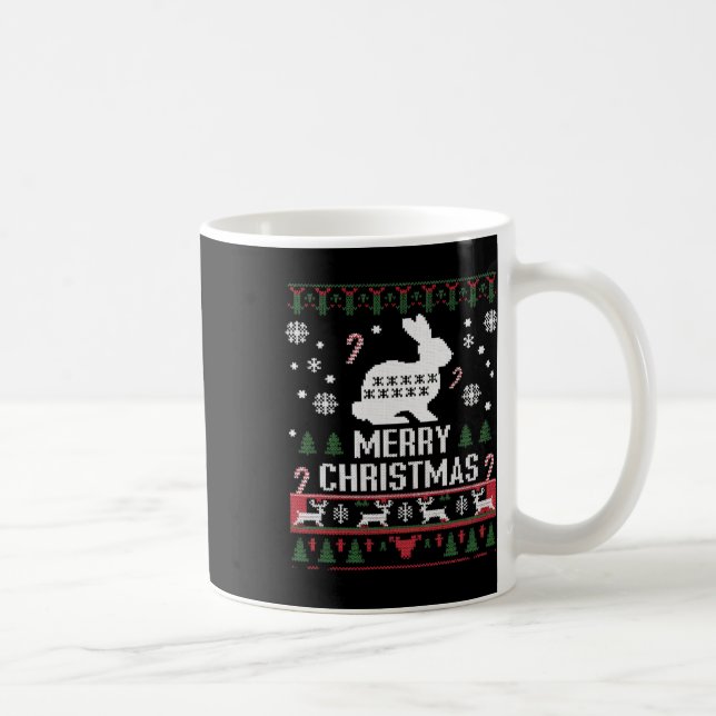 Taza De Café Conejo conejo conejo feo para Navidades (Derecha)